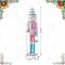 Glitzhome® 24"H Wooden Christmas Pink Cake Nutcracker